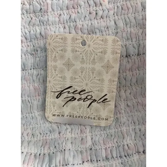 Free People Bali Checked Out Print Romper Women's Large Gardenia Combo NEW - Picture 7 of 11